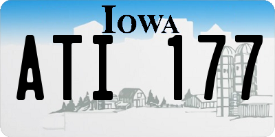 IA license plate ATI177