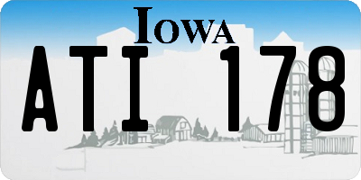 IA license plate ATI178