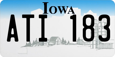 IA license plate ATI183
