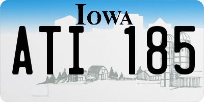 IA license plate ATI185