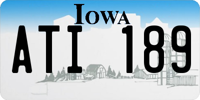 IA license plate ATI189
