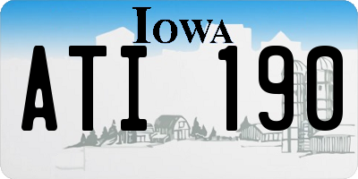 IA license plate ATI190