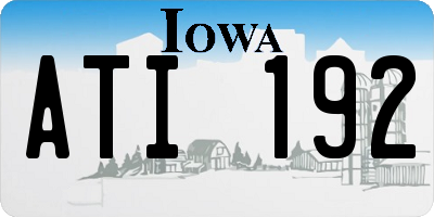 IA license plate ATI192