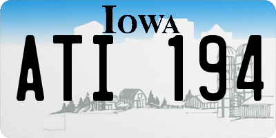 IA license plate ATI194