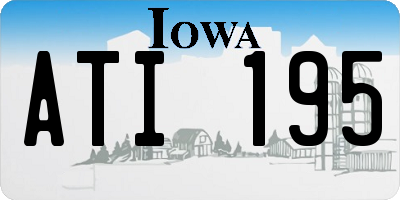 IA license plate ATI195