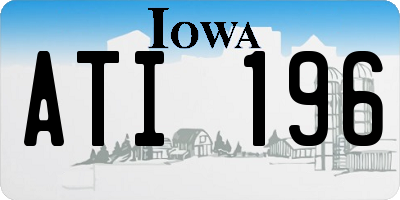 IA license plate ATI196