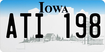 IA license plate ATI198