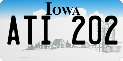 IA license plate ATI202