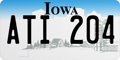 IA license plate ATI204
