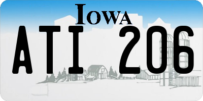 IA license plate ATI206
