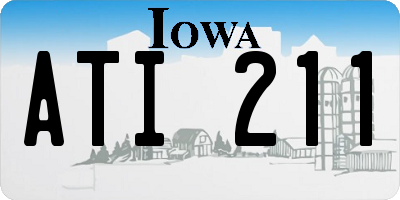 IA license plate ATI211