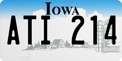 IA license plate ATI214