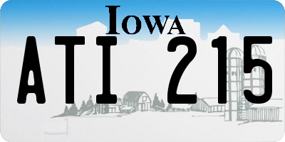 IA license plate ATI215