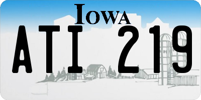 IA license plate ATI219