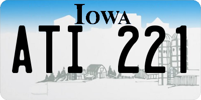 IA license plate ATI221