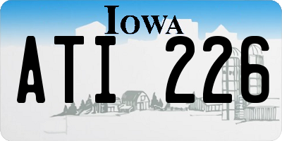 IA license plate ATI226