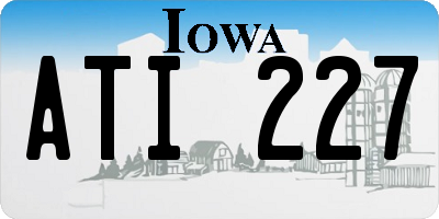 IA license plate ATI227