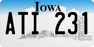 IA license plate ATI231