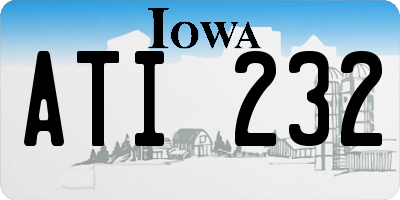 IA license plate ATI232