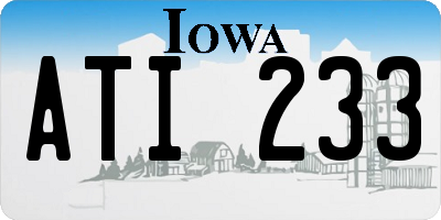 IA license plate ATI233