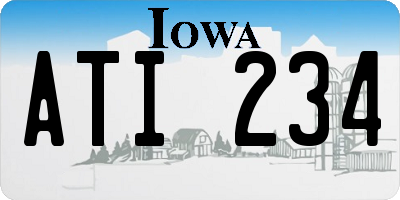 IA license plate ATI234