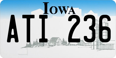 IA license plate ATI236