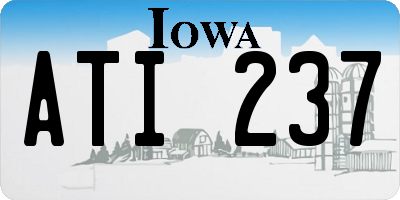 IA license plate ATI237