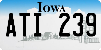 IA license plate ATI239