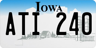 IA license plate ATI240