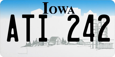IA license plate ATI242