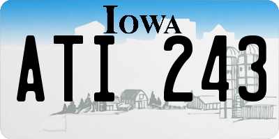 IA license plate ATI243