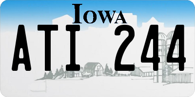 IA license plate ATI244