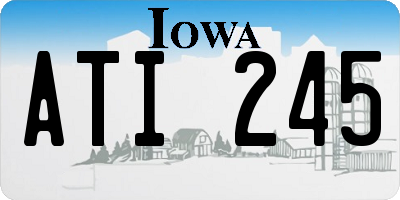 IA license plate ATI245