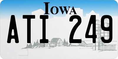 IA license plate ATI249