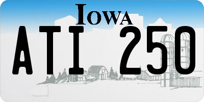 IA license plate ATI250