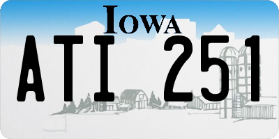IA license plate ATI251