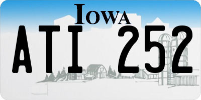IA license plate ATI252