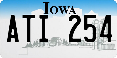 IA license plate ATI254