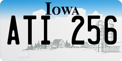 IA license plate ATI256
