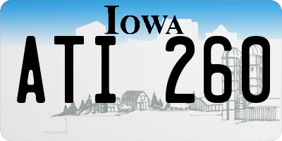 IA license plate ATI260