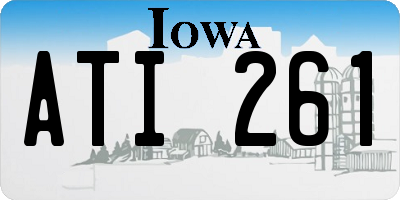 IA license plate ATI261