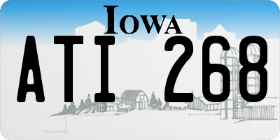 IA license plate ATI268