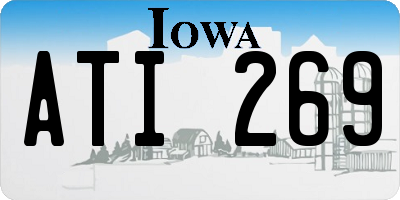 IA license plate ATI269