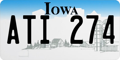 IA license plate ATI274