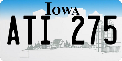 IA license plate ATI275