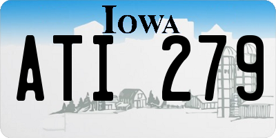IA license plate ATI279
