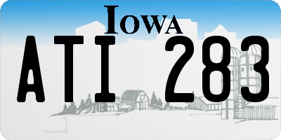 IA license plate ATI283