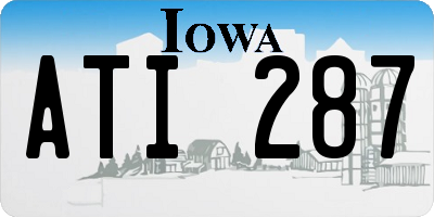 IA license plate ATI287