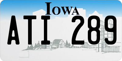 IA license plate ATI289