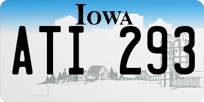 IA license plate ATI293